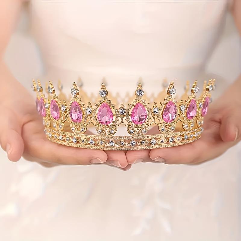 Baroque Crystal Round Tiaras And Crowns Headband For Women Party Bridal Wedding Hair Accessories Jewelry Crown Tiara Headband