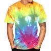 Colorful Tie Dye 3D Print T-shirt Men Woman Fashion Streetwear Short Sleeve T Shirts Oversized Harajuku Kids Tees Tops Clothing