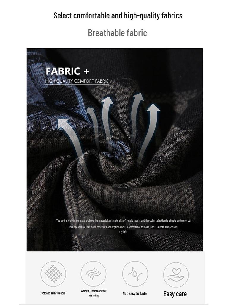 Men's Plus Size Trendy Long Sleeve Sweatshirt, Extra Large Round Neck for Spring and Autumn.