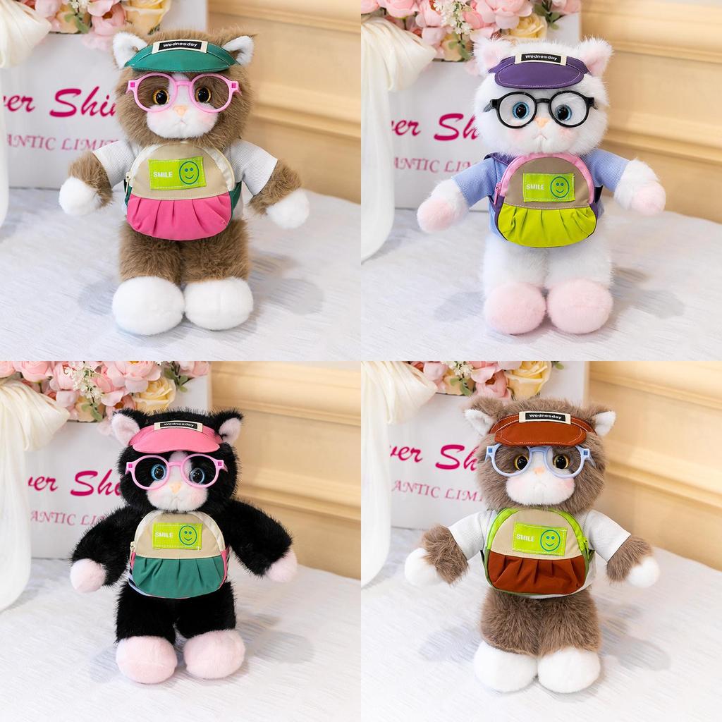 Peluche Gatto Carino Con Zaino Rimovibile Per Ragazze E Bambini Regalo