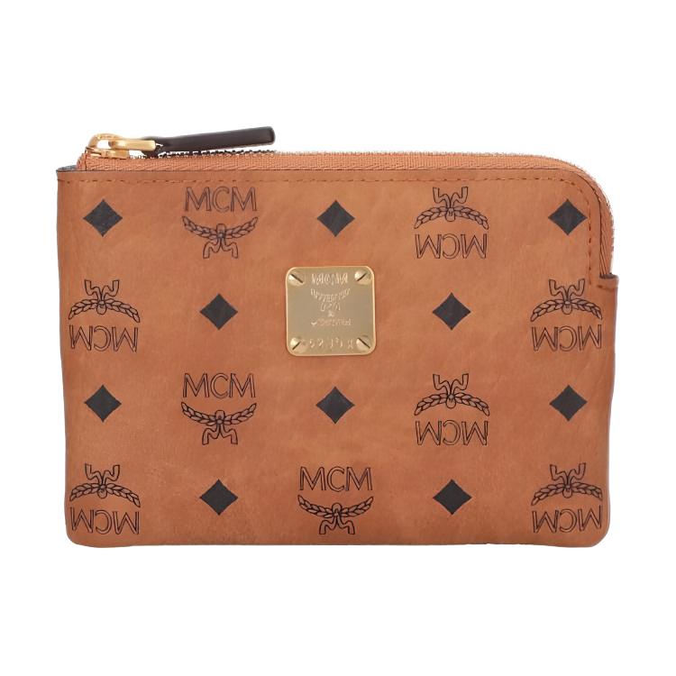 

MCM Aren Gold Tone Brass Hardware Faux Leather Wallet Women wallet Brown MYAFATA01CO001 Basic Set (Bag+Dust Bag)