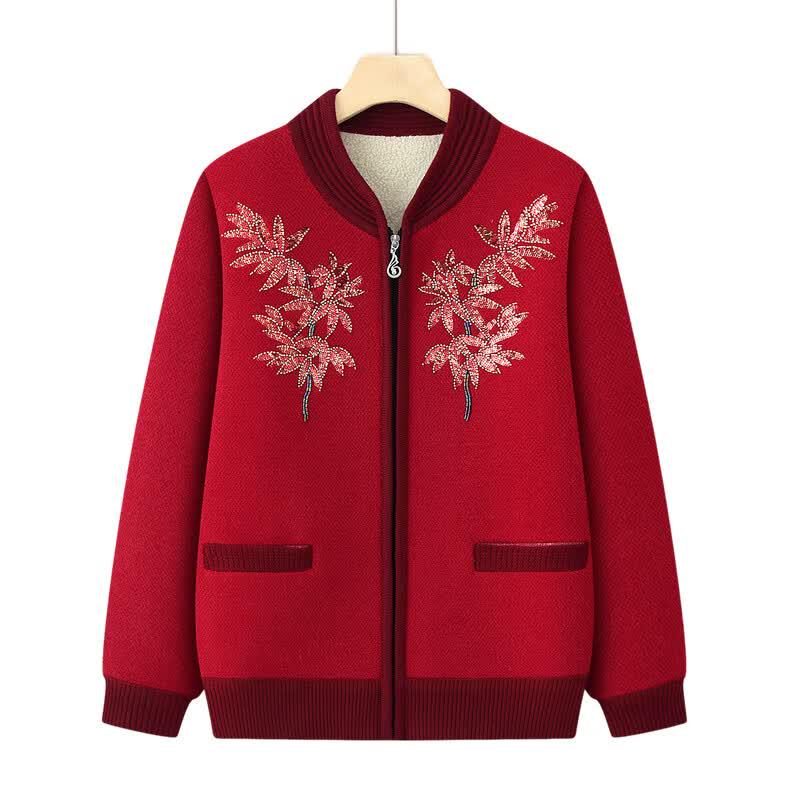 Yalu Women's Plush Lined Knitted Cardigan