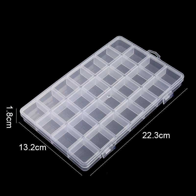 Transparent Storage Container Jewelry Box Clear Plastic Organizer Box Empty Earring Storage Organizer Display Case for Beads KTY