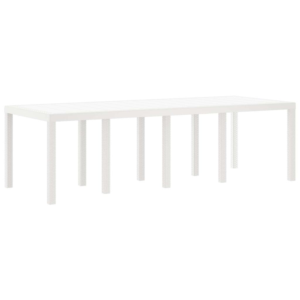 Garden Dining Set 11 Pcs White Polypropylene