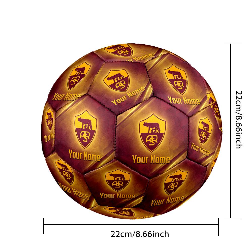 Personalized Size 5 Football AS Roma Pattern Outdoor Game Sports Ball Gift