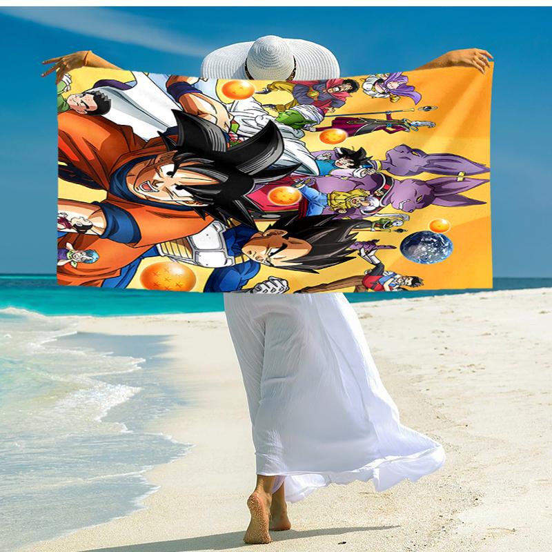 1pc Dragon Ball2 Beach Towel, Comfortable and Thick, and Swimming/Bath/Picnic/Camping Towel, Suitable for Seaside Beaches