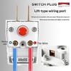 2 Prong Electric Power Plug With On Off Switch And Thick Pure Aluminum Pins 10A 250V For Home Office Daily Usedesert Bling