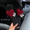 2pcs Love Heart Car Styling Seat Belt Cover Soft Chest Protection Car Seatbelt Shoulder Pad Neck Support Cushion Safety Belt Pad