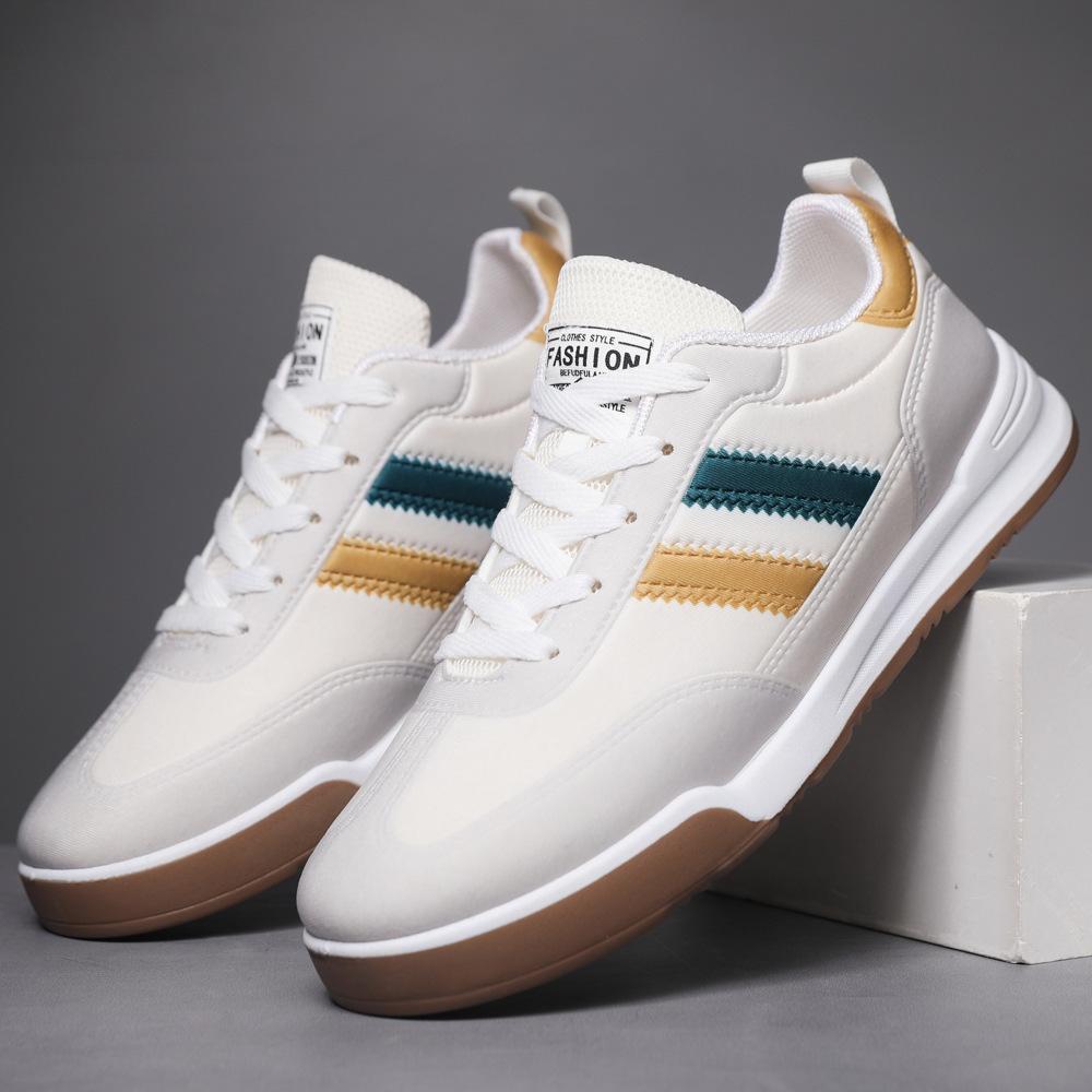 

Trend fashion versatile casual running wear-resistant lace-up shoes men s shoes 2025 spring new men s sports shoes 44 белый