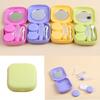 Kit Travel Lovely Container Mini Square Contact Lens Case Contact Lenses Box with Mirror