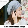 Casual Keep Warm Cap 5 Colors Rabbit Fur Cap Accessories Knitted Visor  Winter