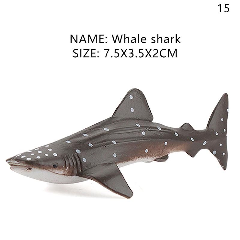 Simulation Marine Life Action Figures Ocean Animal Model Educational Toys Cake Topper,Collection Gift Shark Dolphin Hammerhead