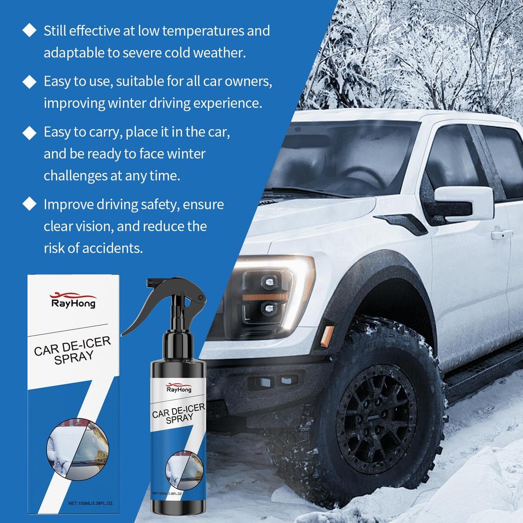 Auto-Enteiser-Spray - Schnell wirkender Schnee- und Eisentferner für die Windschutzscheibe