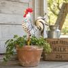 Metal Rooster Statues Waterproof Chicken Sculpture Metal Garden Deco Outdoor Yard Ornament