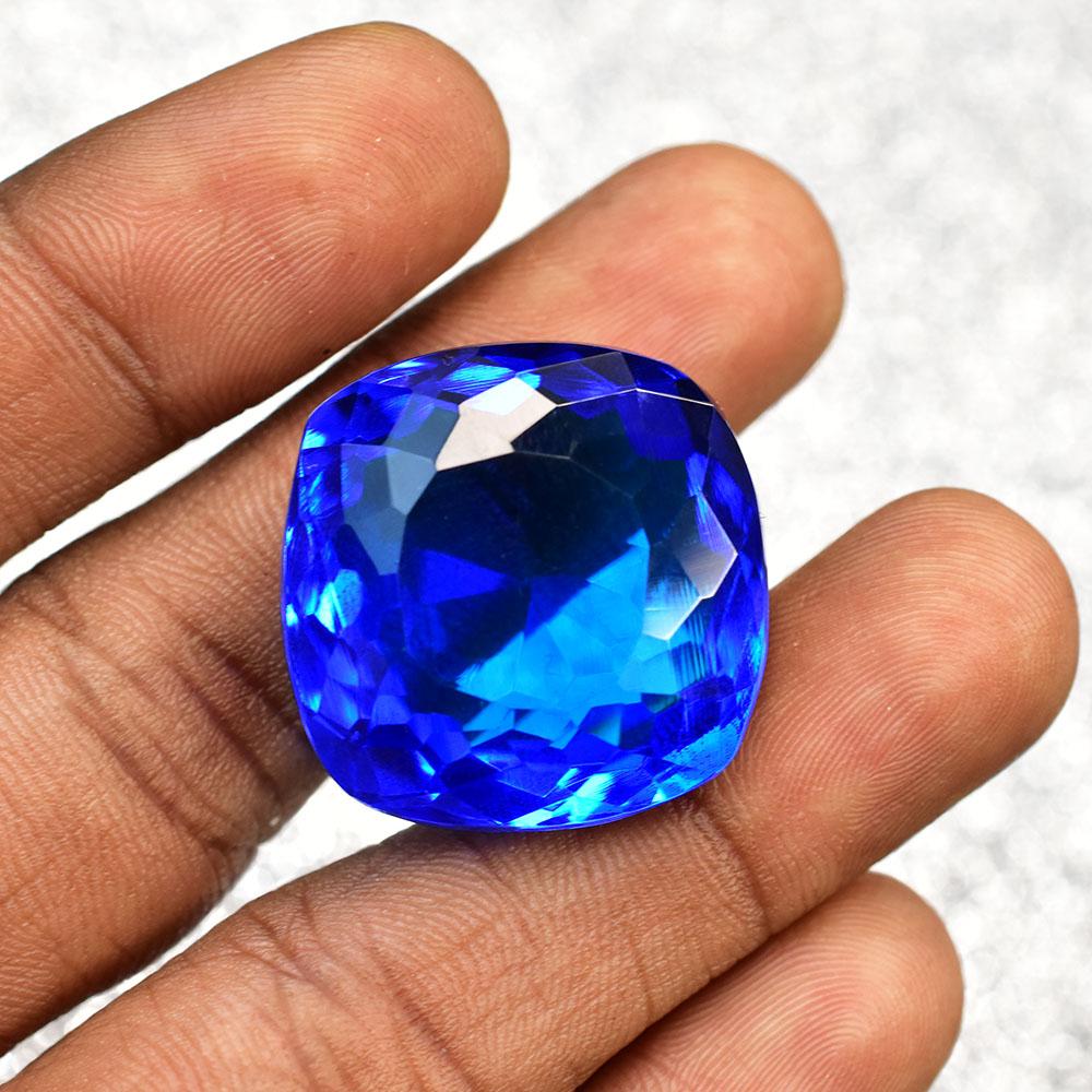 Natural Blue Sapphire Loose Gemstone 59.3 Ct+ Montana Cushion Cut September Birthday Birthstone