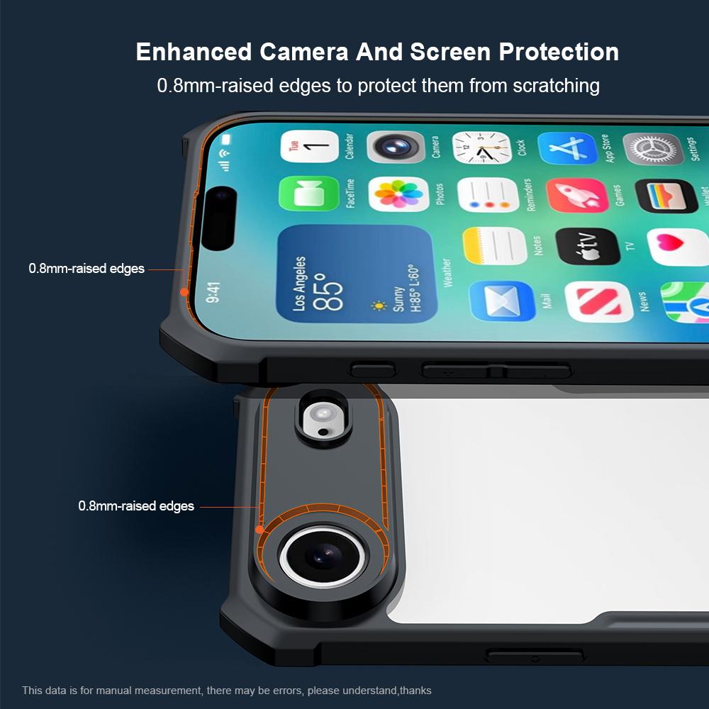 XUNDD For iPhone 17 Air Case Dropproof TPU+Acrylic Clear Back Phone Cover