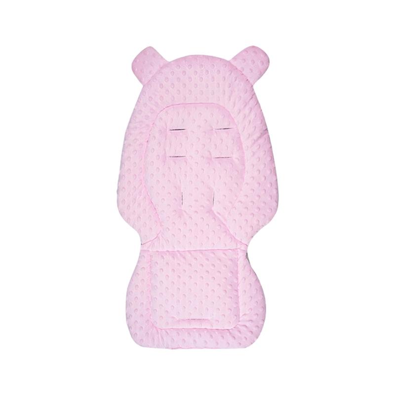 

Breathable Double Sided Infant Strollers Cushion Cosy Dotted Backing Reversible Pram Seat Liner for Car Seat Swing розовый