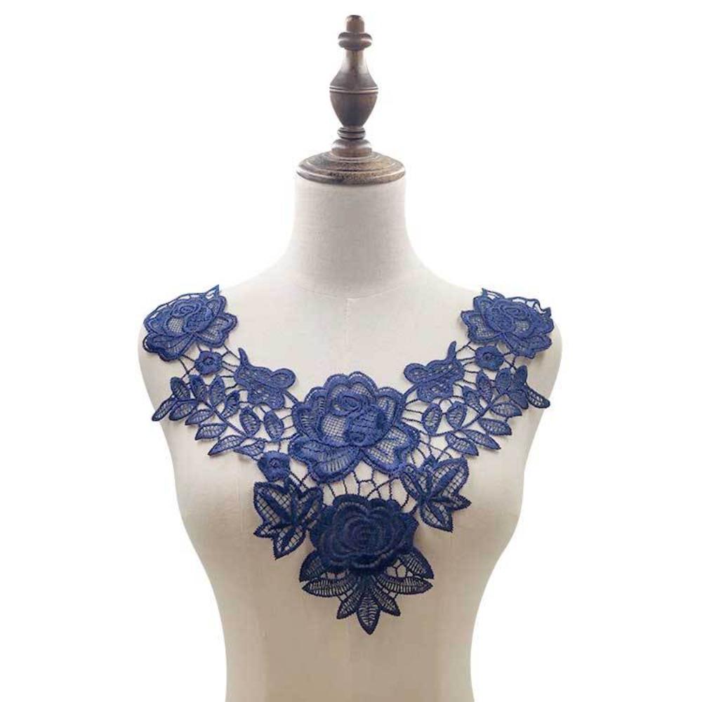 6PCS Fashion Fake Collar Hollow Out Pattern Flower Collar Embroidered Collar  Casual Wear