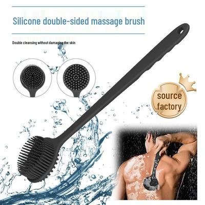 Escova de Banho de Silicone com Cabo Longo: Esfoliante de Costas e Ferramenta de Massagem à Prova d'Água