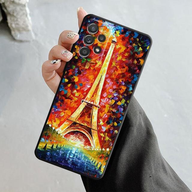 

Чехол для Samsung Galaxy A14 A73 A53 A71 A51 A31 A33 A22 A12 A21s A13 A32 A52s A72 A52 A23 Эйфелева башня Искусство живописи пейзажей Samsung A14