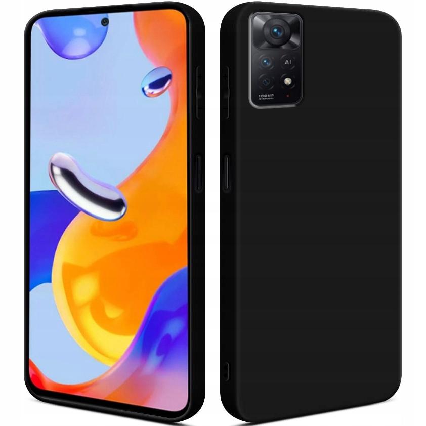 Case for REDMI NOTE 11 PRO 5G Matte Black Silicone Slim + GLASS