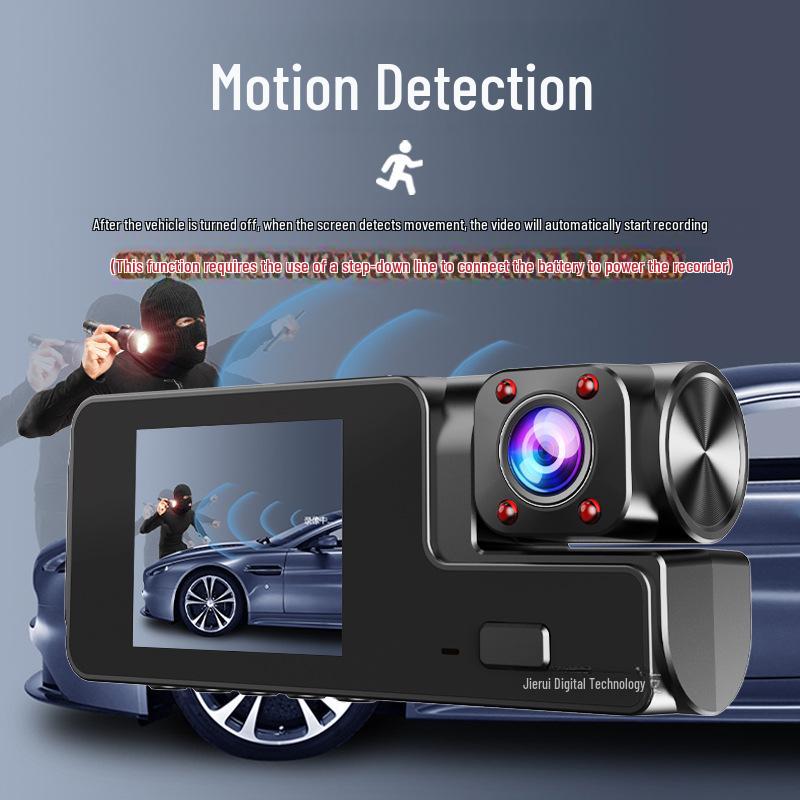 2-Zoll HD Dashcam mit Dreifach-Objektiv, WLAN und Mobiler Konnektivität – A22 Auto-Monitor