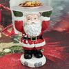 Christmas Santa Claus Tray Cartoon Snowman Cake Stand Candy Snacks Treats Holder with 3 Trays Xmas Holiday Party Decorative Tray