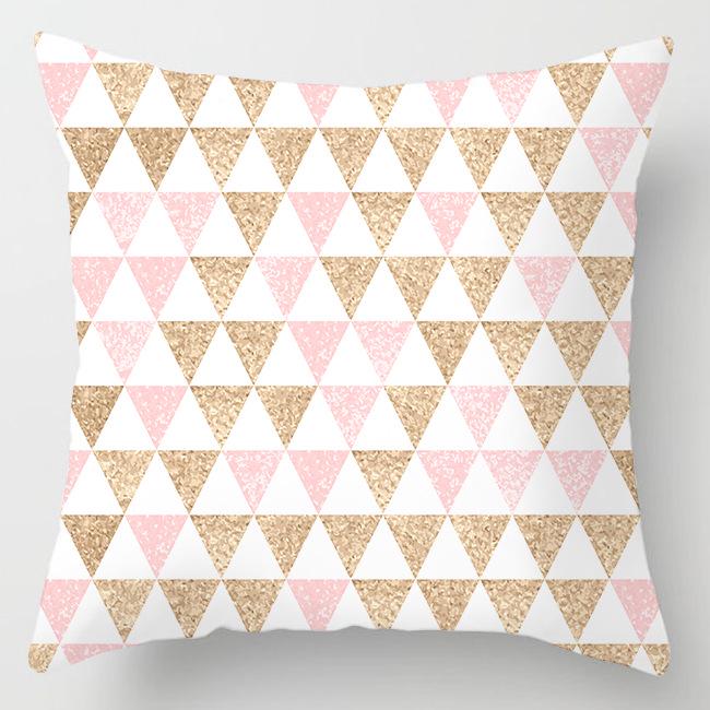 Pink Print Sweet Decorative Pillowcase Sofa Cushion Car Decoration Cushion Cover Cute Exquisite Home Decor Pillowcase