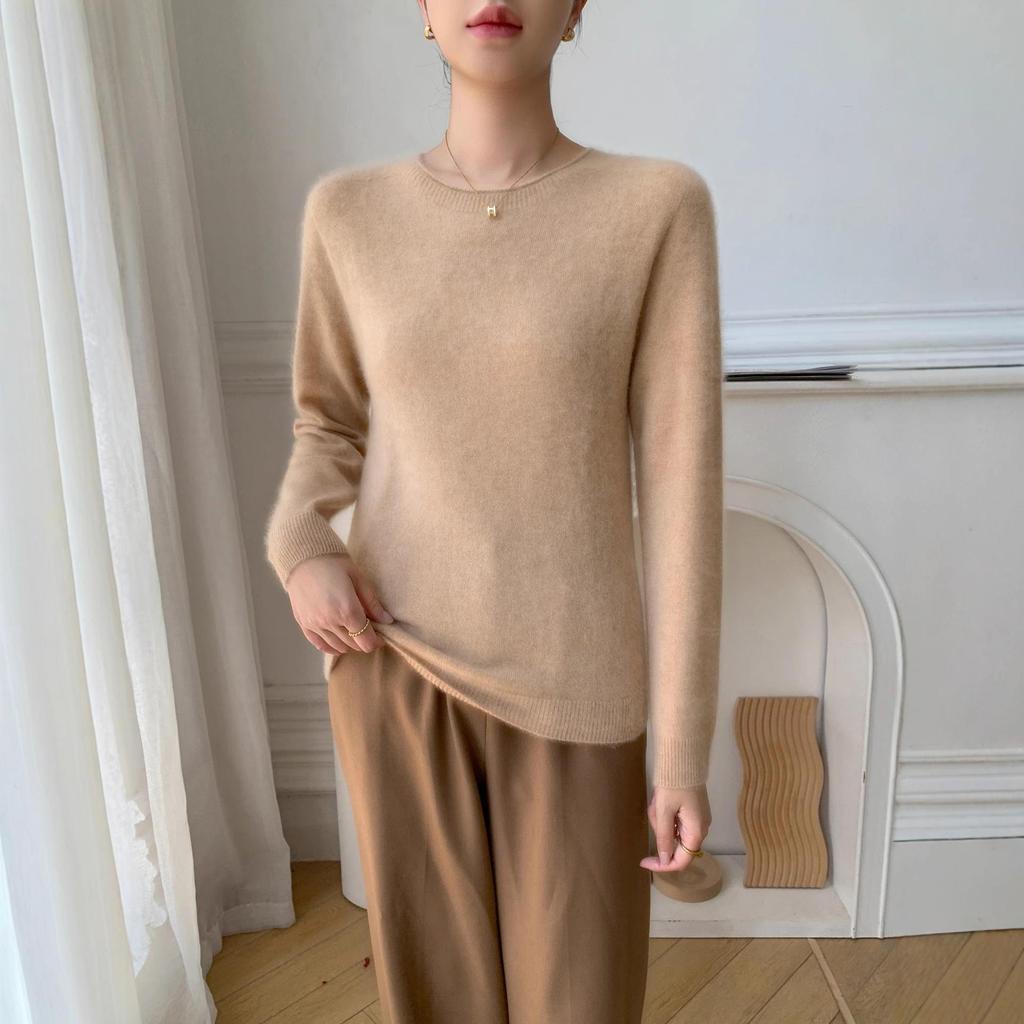 Women's Soft Cashmere Knit Saddle Shoulder Shirt - Versatile & Comfortable for Autumn/Winter