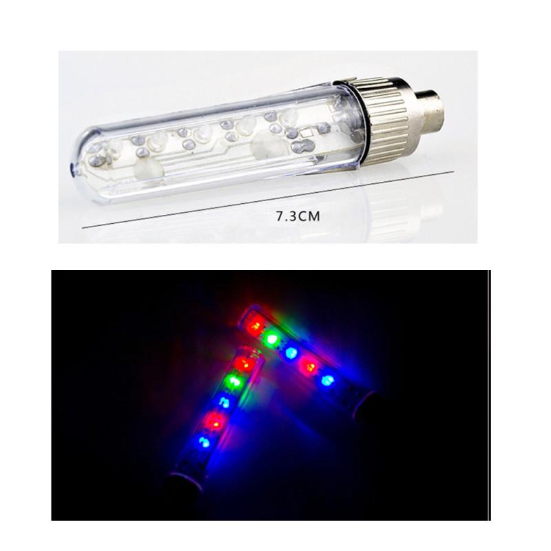 2Pcs LED Tyre Tire Valve Caps Wheel Spokes LED Warning Light for Bike  Mountain Road Bicycle