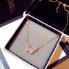 Super Fairy Niche Smart Hollow Butterfly Pendant Female Micro Zircon Fashion Design Collarbone Chain
