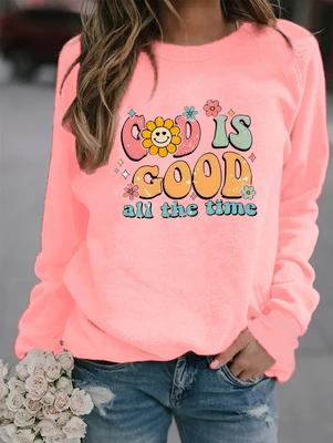 Winter Fashion Sweatshirt for Women with Round Neck and Long Sleeves, Featuring a Mix of Popular Patterns
