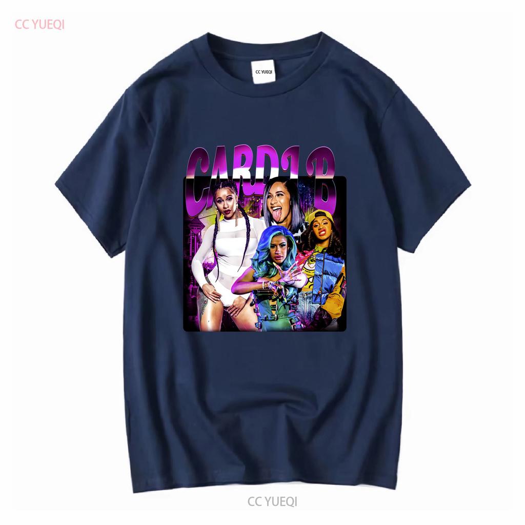 Cardi B T Shirt Tour Fan 90s Retro Vintage Rap Hip Hop Bootleg For Her Him Long Or Short Sleeves Vintage Washed Breathable