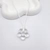 Sweet Glass Flower Pendant Necklace Fashion Statement Choker Neck Chain Simple Cord Collar Necklace Party Jewelry