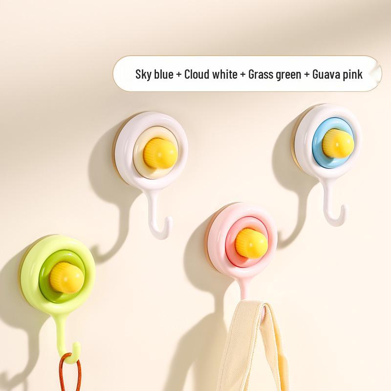 Cartoon Suction Cup Hook: Strong, Reusable, Movable, No-Drill Bathroom & Kitchen Hook