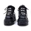 Retro Tank Bottom Metal Platform Small Leather Shoes Dark Punk Muffin Bottom Street Shot Men's and Women's Shoes.