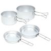 VASTLAND Cooker 4 Piece Set Aluminum Camping Cookware Pot Storage Bag Included
