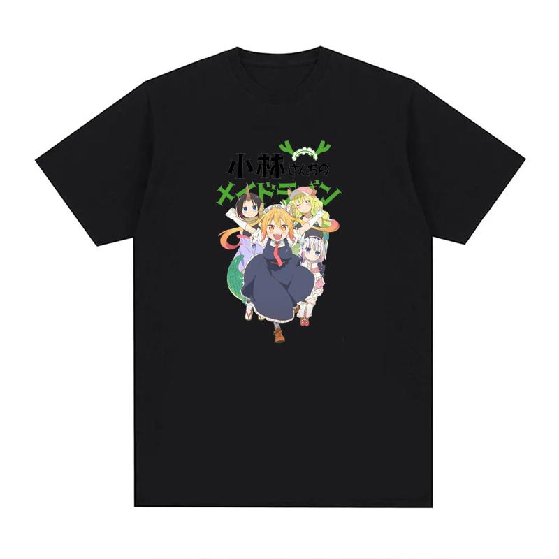 Miss Kobayashi Dragon Maid Kawaii Maidservant Tohru Funny Anime T Shirt Men Women Cotton Casual T Shirt O-Neck EU Size Tees