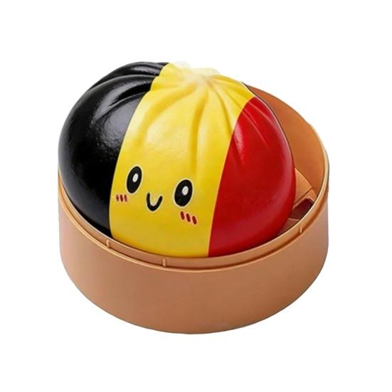 National Flag Dumpling Squeeze Toy Stress Relief Cartoon Expression Steamed Bun A