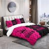 King and Queen Couple Duvet Cover Set(1 Duvet Cover & 1/2 Pillowcase) Soft Romantic Bedding Set for Lovers Bedroom Decor