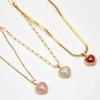 European-American Multi-layer Heart Necklace: Stainless Steel Bohemian Clavicle Chain for Women