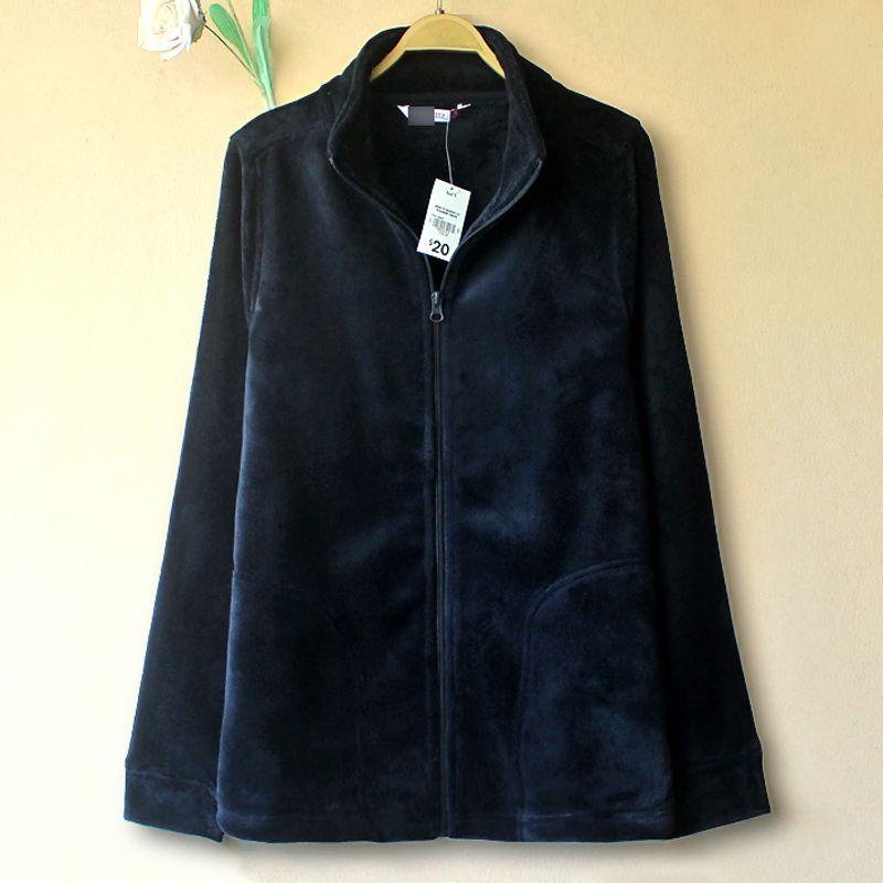 

Afleece-Lined Thick Style Outdoor Keep Warm Cardigan Navy L