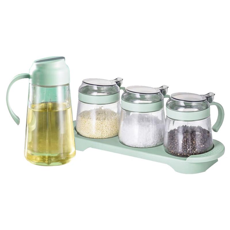 Joyous Glass Oil and Condiment Dispenser Set