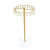 Necklace Holder Metal Necklace Display Wood Base with 22 Hooks Jewelry   Home Decoration for Women