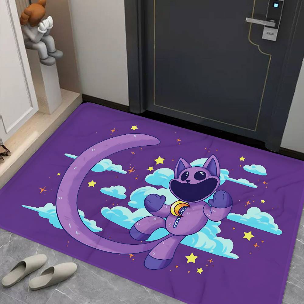 Cartoon S Smiling C Critters Door Mat Washable Non Slip Living Room Sofa Chairs Area Mat Kitchen Doormat Area Rug