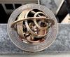 Antique Brass Armillary Sphere Globe On Wooden Stand – Nautical Desk Decor & Vintage Home Decoration