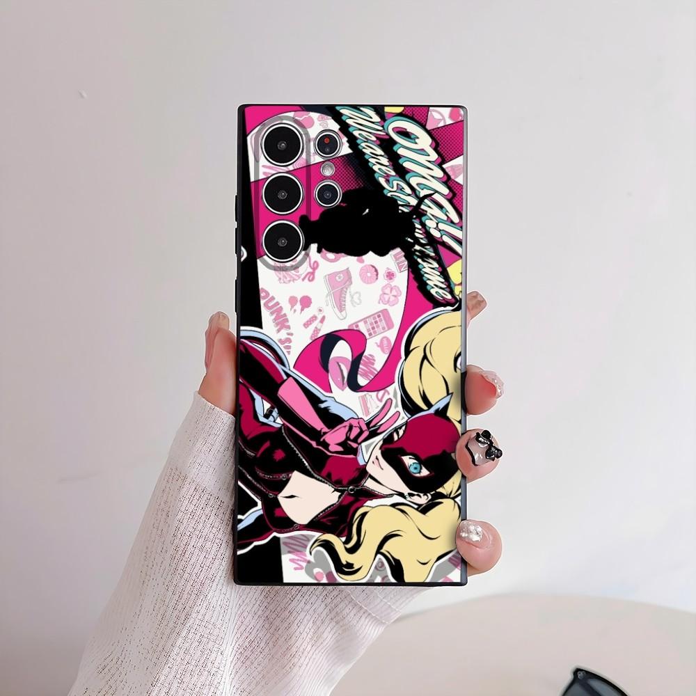 P-Persona 5 Anime Phone Case For Samsung Galaxy S25 S24 S22 S23 Ultra S21 S20 Plus 5G Frosted Non-Slip Full Cover Soft Case