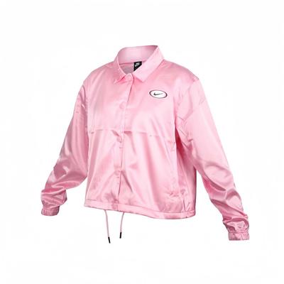 Giacca da Donna Calda Confortevole Morbida con Stampa Logo a Lettera Rosa Chiaro Bianco Nero CU5352-654