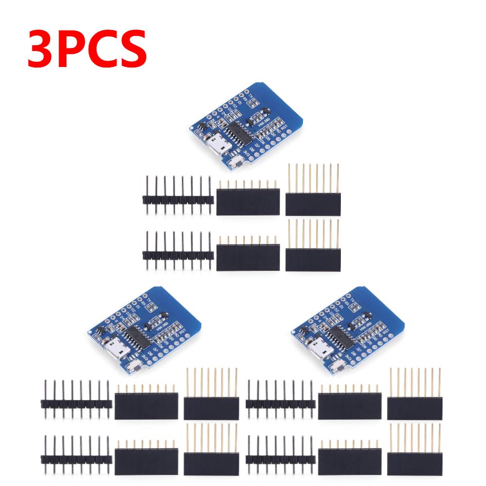 10-1PC D1 Mini TYPE-C/Micro USB ESP8266 ESP-12F CH340G V2 Module WiFi D1 Mini Development Board 3.3V With Pin For Arduino