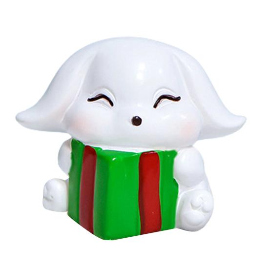 Stylový krásný vánoční motiv miniaturní socha Malé ozdoby na panenky z pryskyřice Dekor na plochu